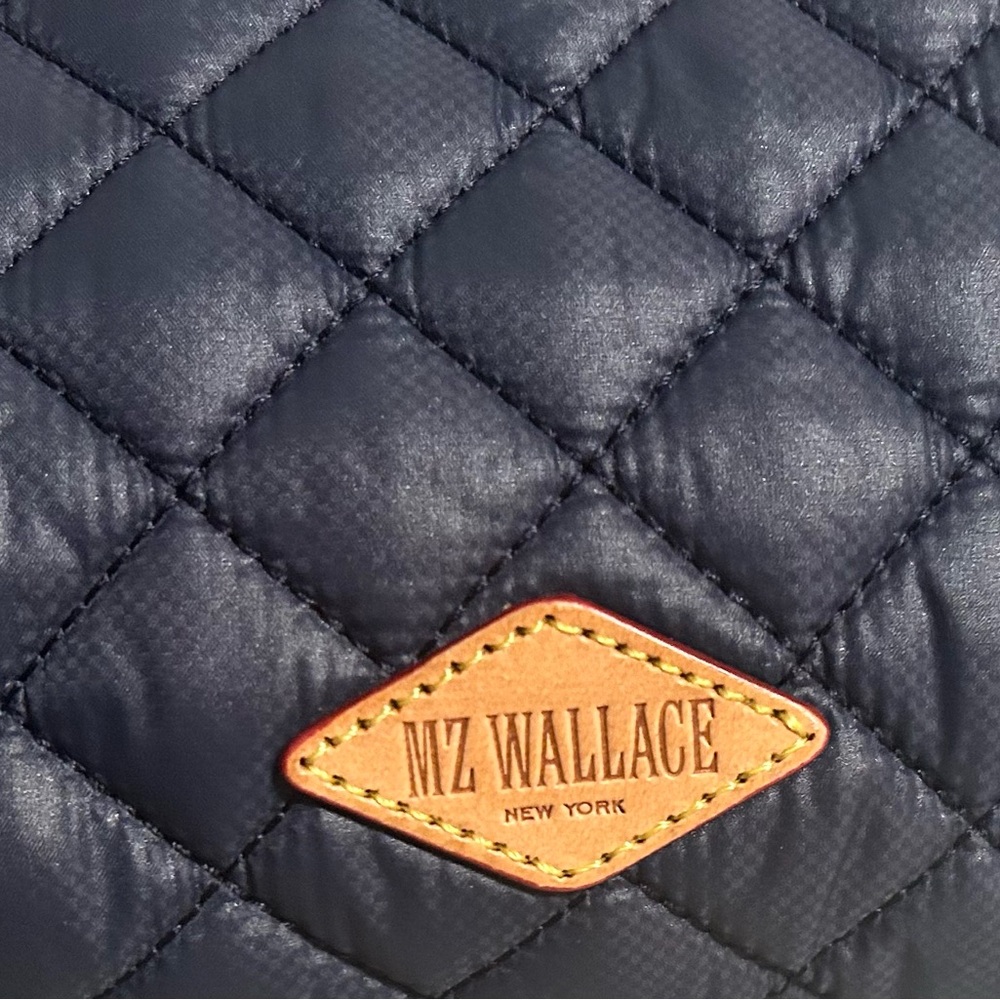 Navy, Yellow MZ Wallace Pippa Quilted Crossbody Bag - Picture 12 of 15